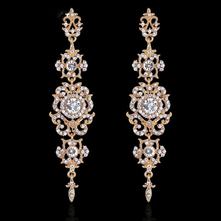 Свадебные, вечерние серьги 4711-б