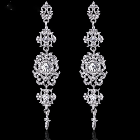 Свадебные, вечерние серьги 4711-а
